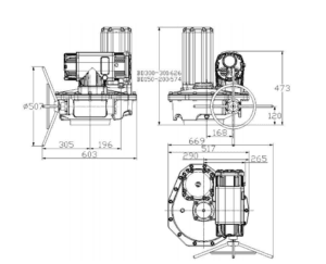 Schematic diagram of BDBDM-IIC outline dimensions